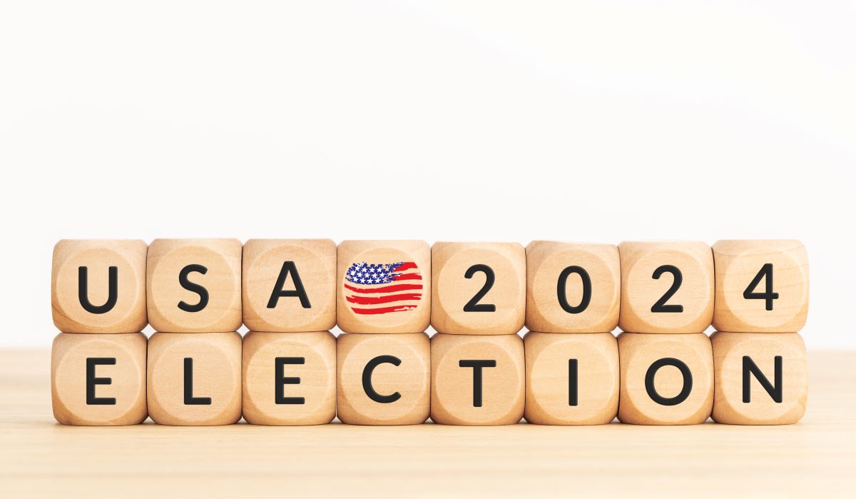 USSA 2024 Election spelled out in scrabble title