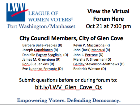 Glen Cove City Council Member Candidate Forum Debates