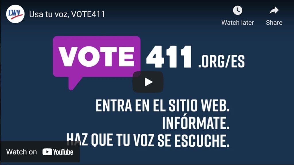 Usa tu voz vote 411