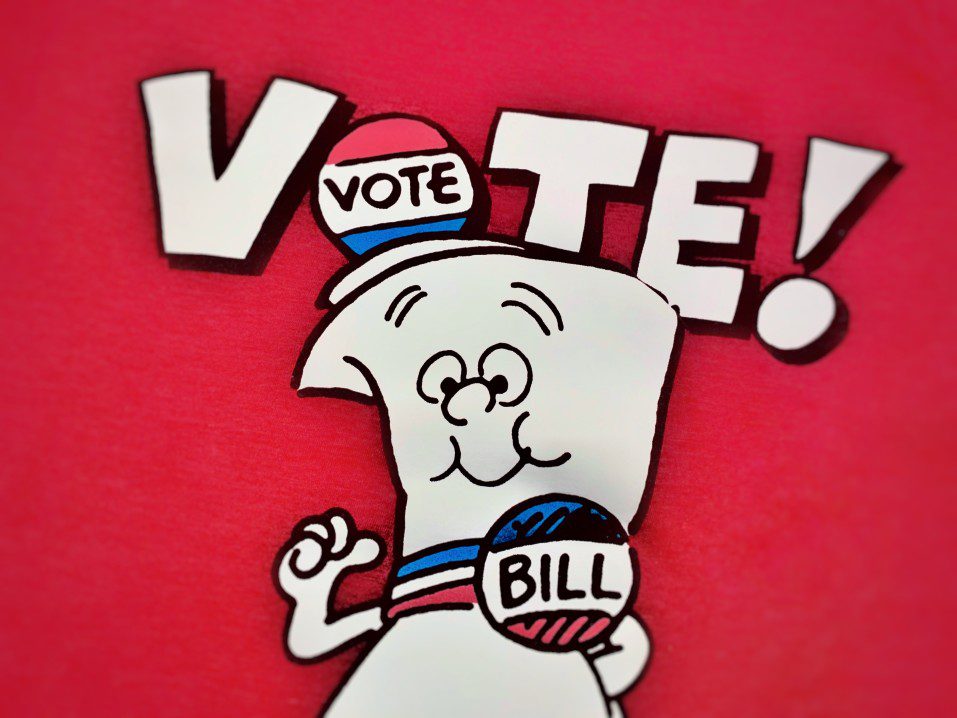 Vintage Schoolhouse Rock Image from the 1970s that says Vote