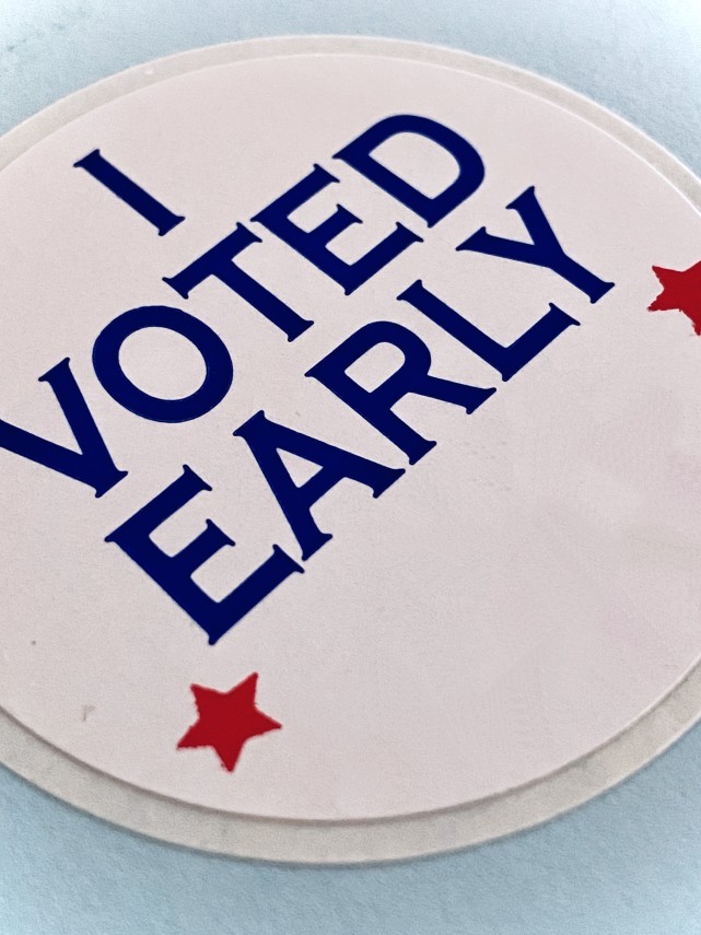 I Voted Early button